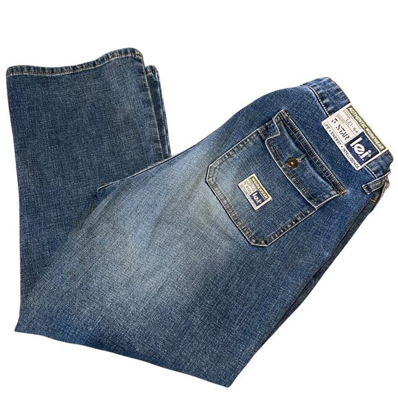 Vintage Y2K Cropped Jeans Low Rise Cargo Retro Flap Pockets - Picture 9 of 11